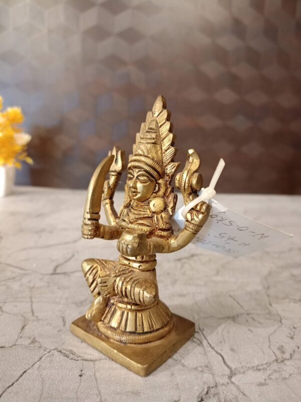 Buy Goddess Mariamman Brass Idol – 5″ Antique Showroom Trichy - Image 2