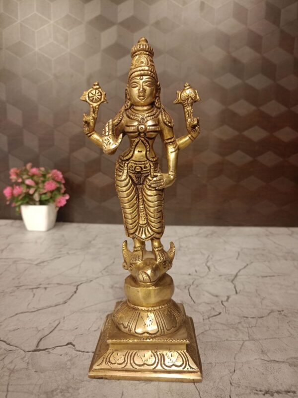 Buy Vishnu Durgai Brass Statue- 9.5″ Antique Showroom Trichy