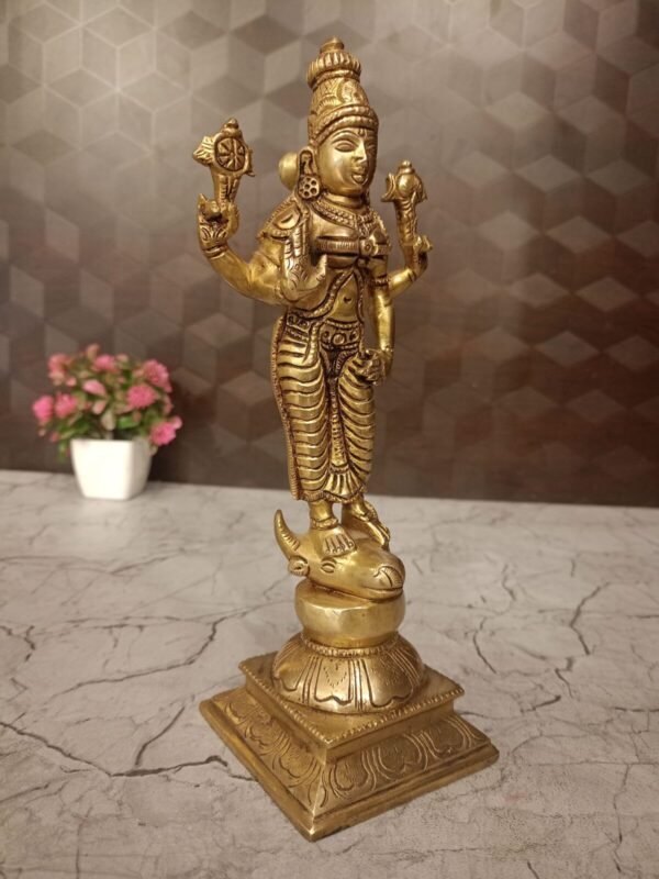 Buy Vishnu Durgai Brass Statue- 9.5″ Antique Showroom Trichy - Image 2