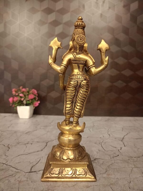 Buy Vishnu Durgai Brass Statue- 9.5″ Antique Showroom Trichy - Image 3