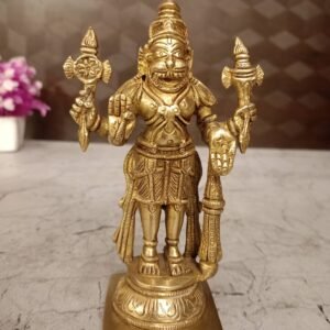 BUY BRASS NARASHIMHA STATUE- 6″ ANTIQUE SHOWROOM TRICHY