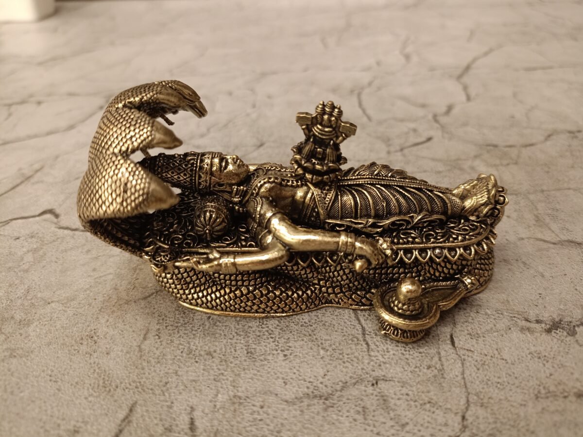 Buy Brass Fine Art Padmanathar Statue 2″ Antique Showroom Trichy