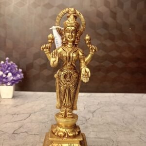 Buy Brass Lakshmi Idol For Pooja 10.5″ Antique Showroom Trichy