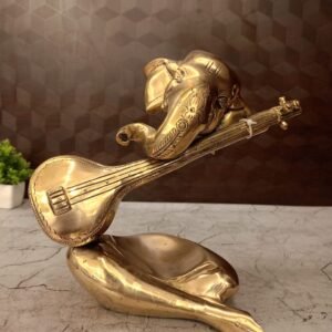 Buy Brass Modern Ganesha with Veena 9.5” Antique Showroom Trichy