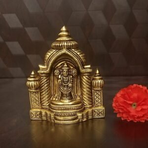 Buy Brass Perumal With Temple 4″ Antique Showroom Trichy