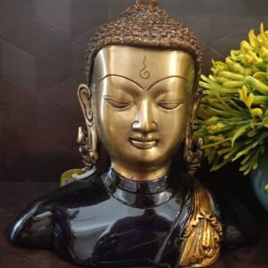 Buy Brass Semi Coloured Buddha Idol 6.5” Antique Showroom Trichy