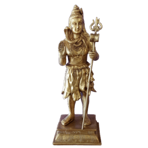 Buy Standing Lord Shiva Brass Statue 14″ Antique Showroom Trichy