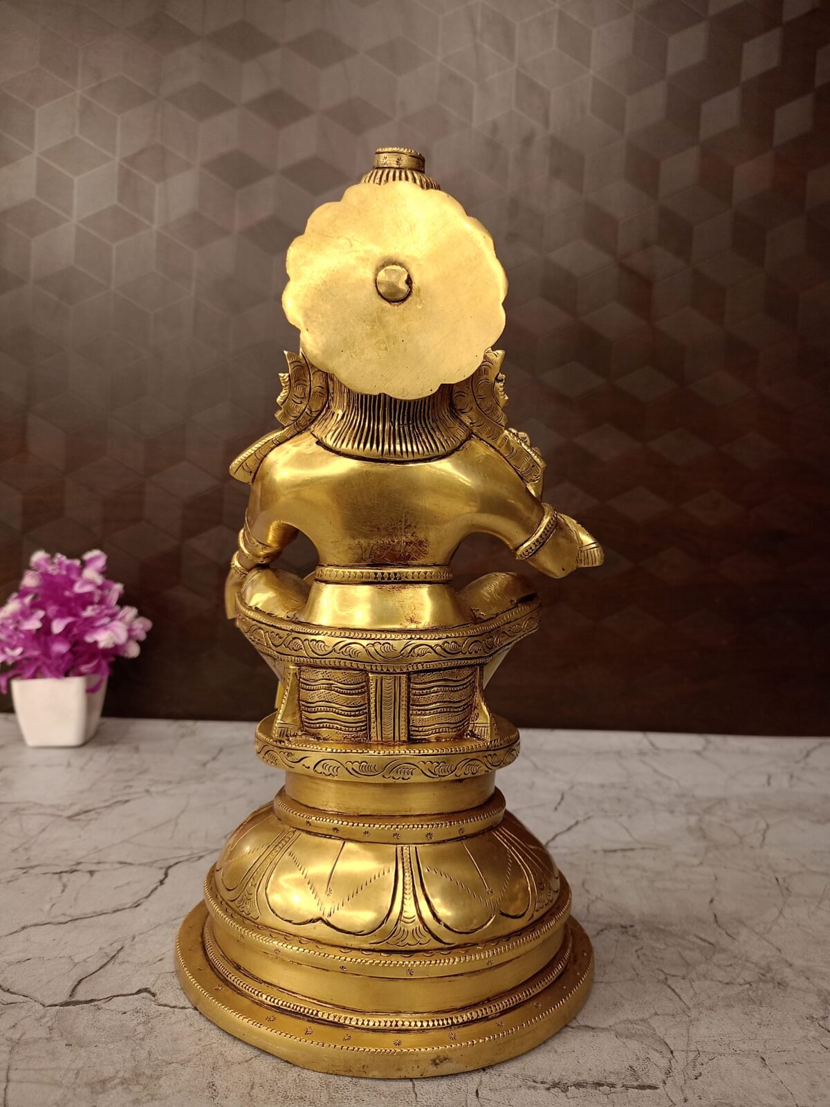 Buy Superfine Brass Ayyappan Statue For Pooja 12″ Antique Showroom Trichy - Image 2