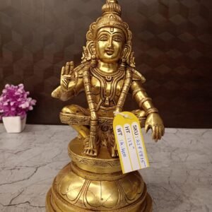 Buy Superfine Brass Ayyappan Statue For Pooja 12″ Antique Showroom Trichy