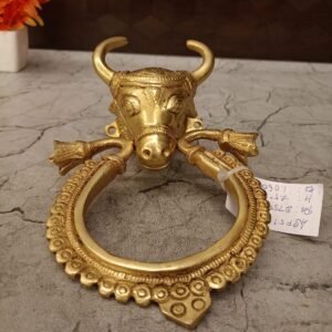 Buy Brass Cow Head Door Knock 7.5” Antique Showroom Trichy