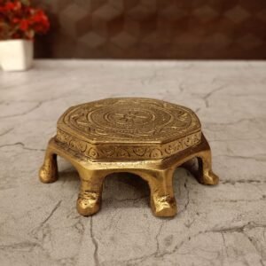 Buy Brass Hexagon Shape Chowki 1.5″ Antique Showroom Trichy