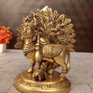 Buy Brass Tree Kamadhenu Idol 7” Antique Showroom Trichy