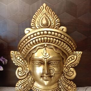Buy Brass Durgai Amman face Wall Mount 10″ Antique Showroom Trichy