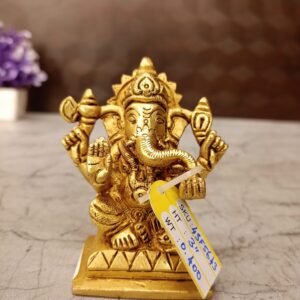 Buy Brass Ganesha Statue 3″ Antique Showroom Trichy