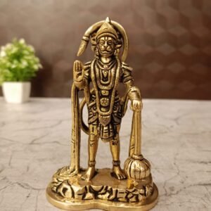 Buy Brass Hanuman Blessing Idol 4″ Antique Showroom Trichy
