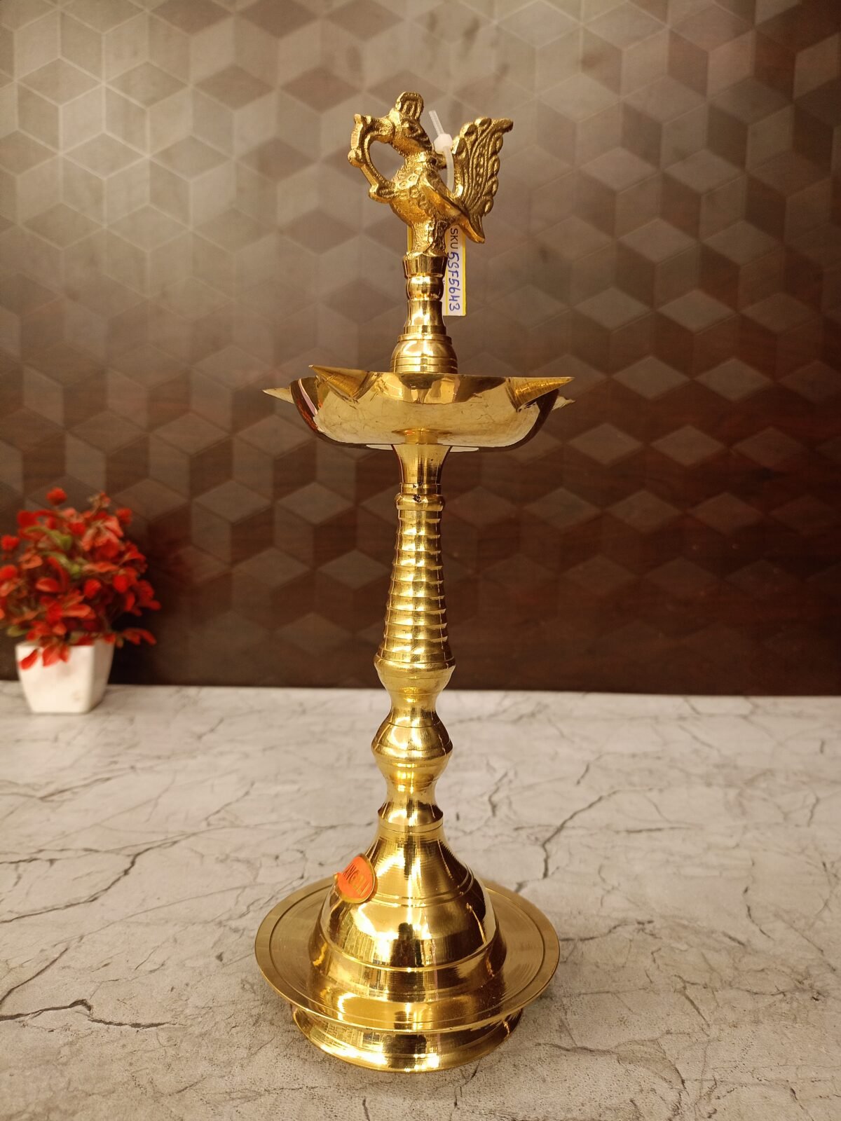 Buy Brass Annam Five Face Kuthu Vilakku 12″ Antique Showroom Trichy - Image 4