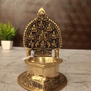 Buy Brass Gajalakshmi Diya Big- 7″ Antique Showroom Trichy