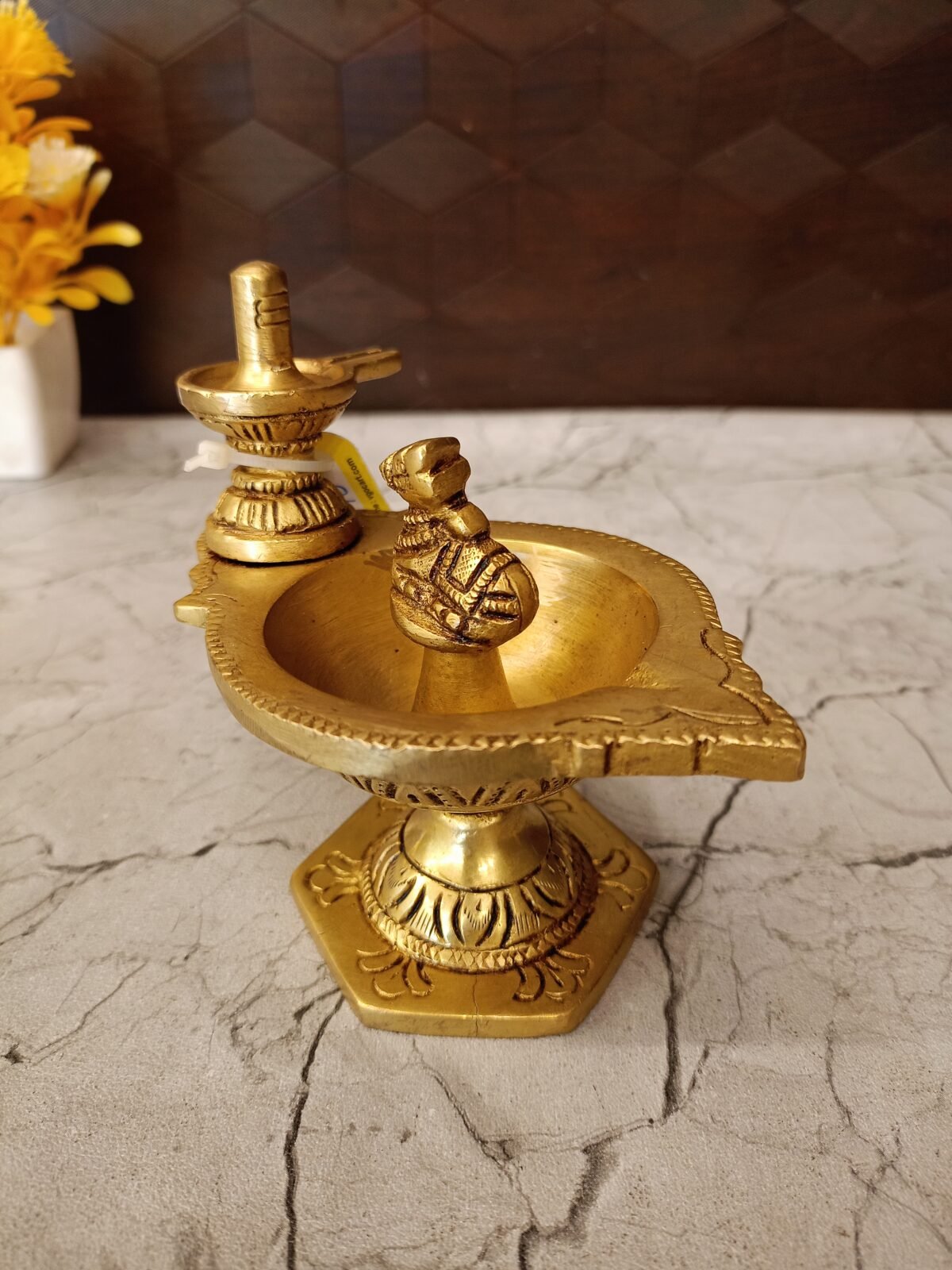 Buy Brass Pradhosha Diya 4″ Antique Showroom Trichy - Image 3