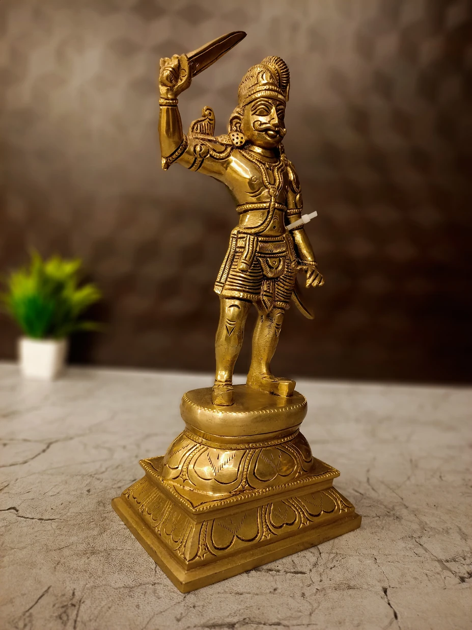Buy Premium Brass Karupparayan Idol – Divine Statue for Protection, Blessings, and Home Decor Antique Showroom Trichy - Image 4