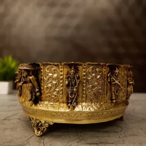 Buy Brass Fine Dhasavatharam Uruli 4" Antique Showroom Trichy